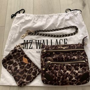 MZ Wallace Downtown Crossbody bag - Leopard print. Retail $325! Like new!